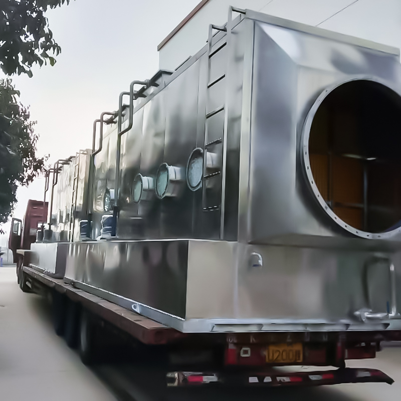 304 stainless steel horizontal scrubber tower