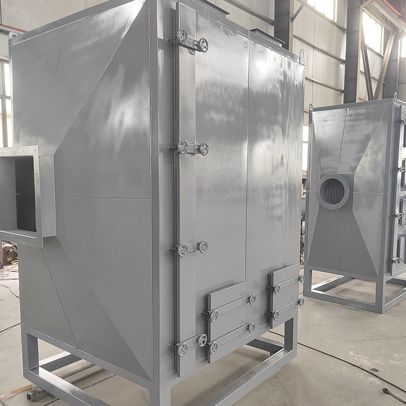 Top loading and bottom side loading carbon steel activated carbon adsorption box